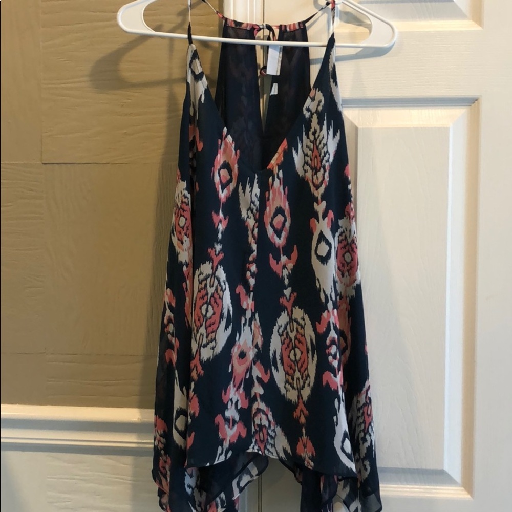 Tank top navy and pink